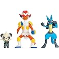Pokemon Battle Figure 3 Pack - Features 2-Inch Pancham and Lucario and 3-Inch Infernape Battle Figures