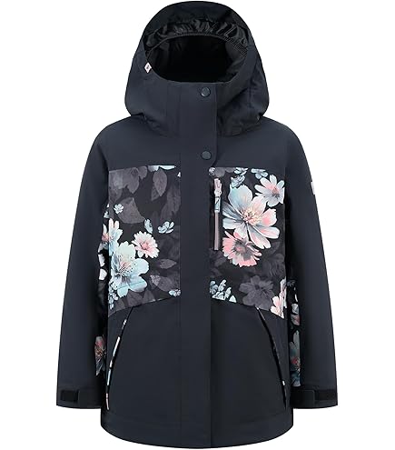 Amazon.com : Burton Girls' Khione Jacket, True Black/Martini Olive