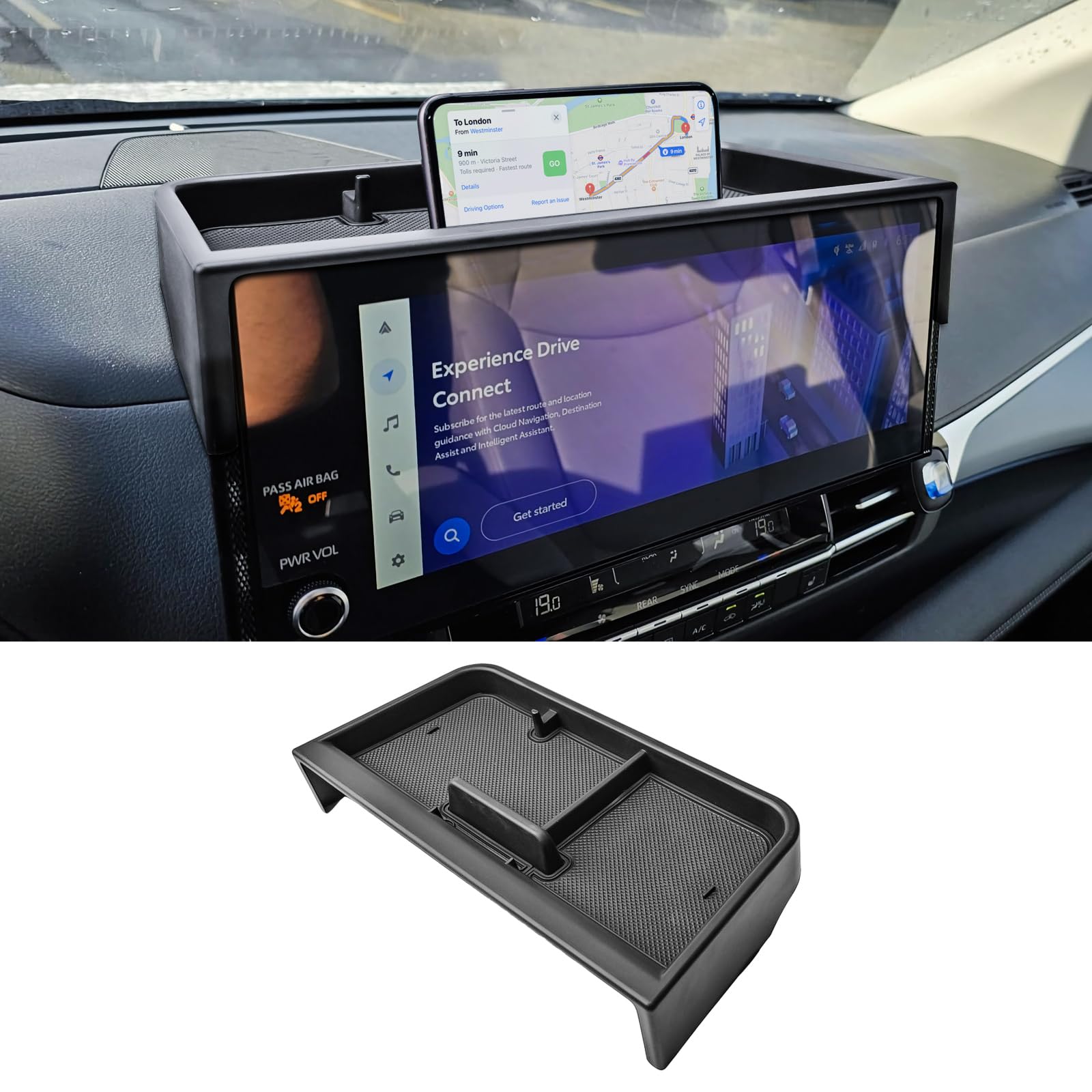 Photo 1 of X-TKER Dashboard Organizer Compatible with 2025 Toyota Sienna with 12.3-Inch Screen, Custom Fit Dash Console Storage Tray, Sienna 2025 Accessories Interior Dash Organizer (NOT for 8-Inch Display)