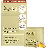 Perelel Conception Fertility Prenatal Vitamins, Folate, CoQ10 &amp; DHA Omega 3 | Women's Fertility Support Multivitamin, Choline, Vitamin B6, &amp; Vitamin D, Soy &amp; Gluten Free, Non-GMO, 30 Daily Pill Packs