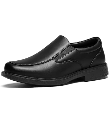 boys grey dress shoes Hawkwell Boy's School Uniform Shoe(Little Kid), Black PU, 11 M US ASTR