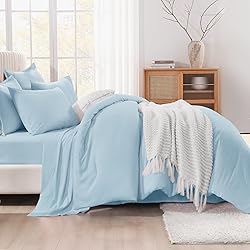 Litanika Comforter King Size Set Light Blue - 7