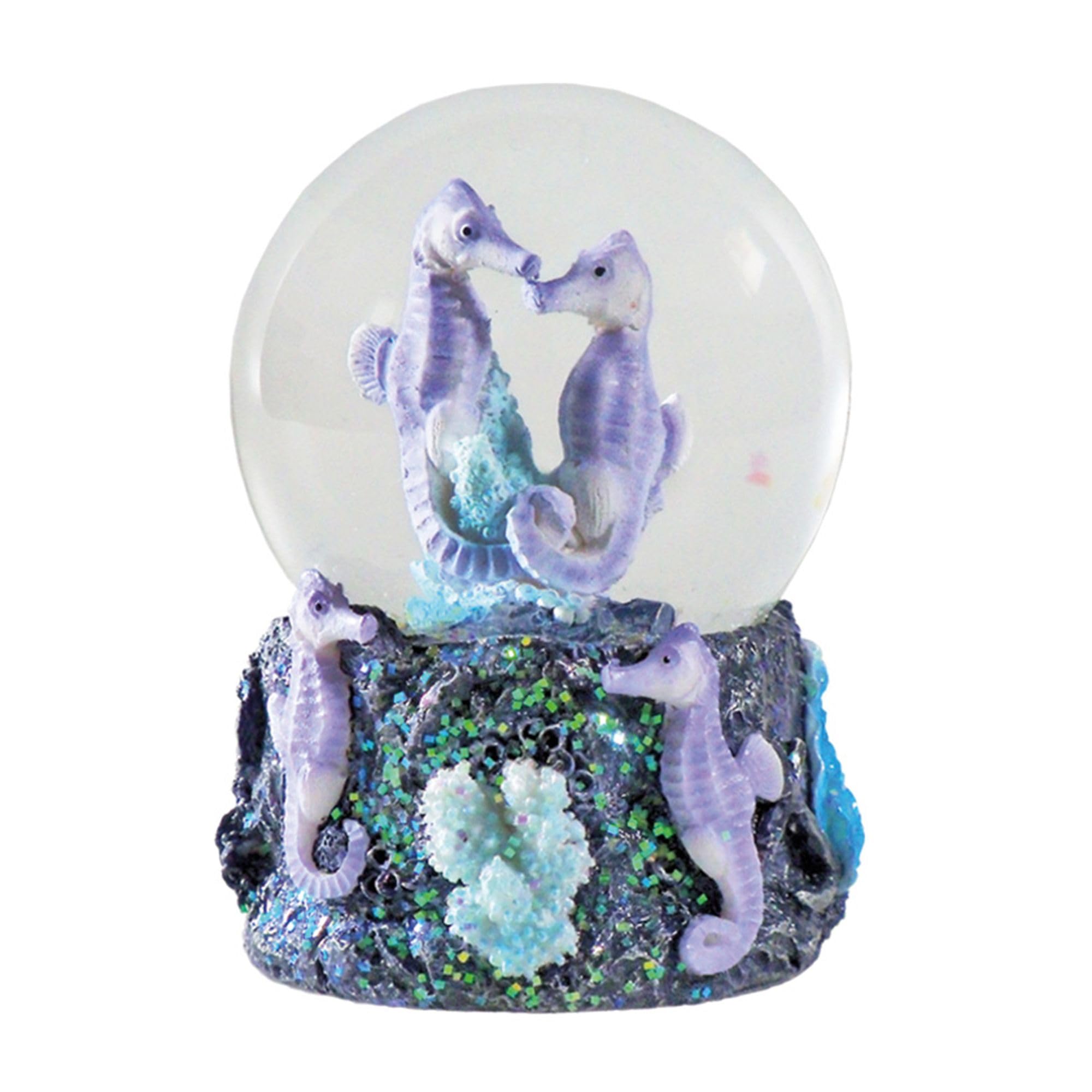 Water Globe - Seahorses from Deluxebase. Decorative Snow Globe Ornament with Seahorse Figurines, Glass Glitter Dome with Resin Base, Novelty Home Decor Display Piece. — image 1