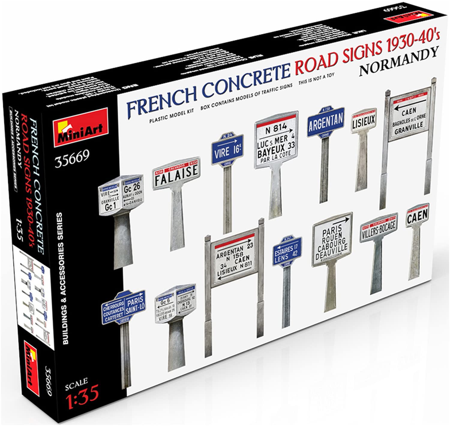 Miniart 1:35 - Concrete Signs France 1930-40's Normandy