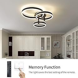 Modern LED Ceiling Light Black 85W Ultra Bright
