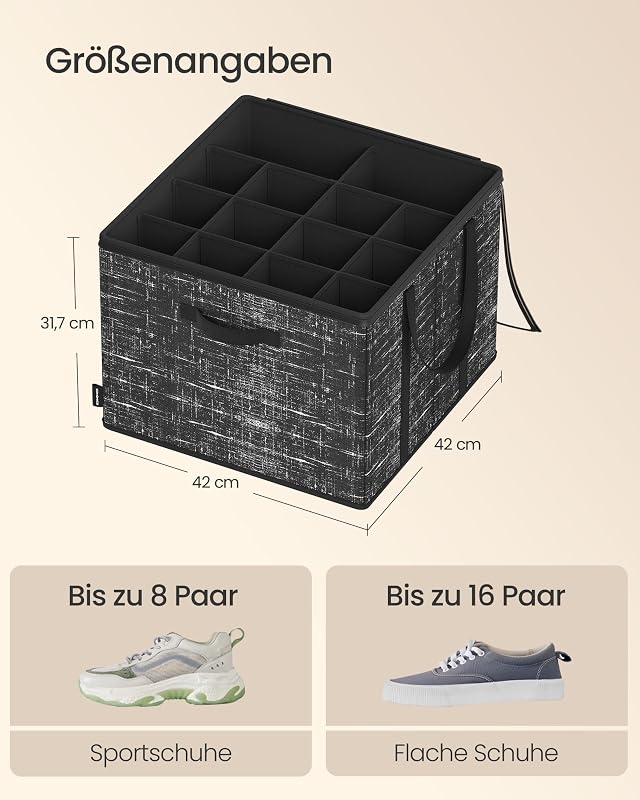 Schuh-Organizer, 1 Stück, für bis zu 16 Paar Schuhe, Griffe