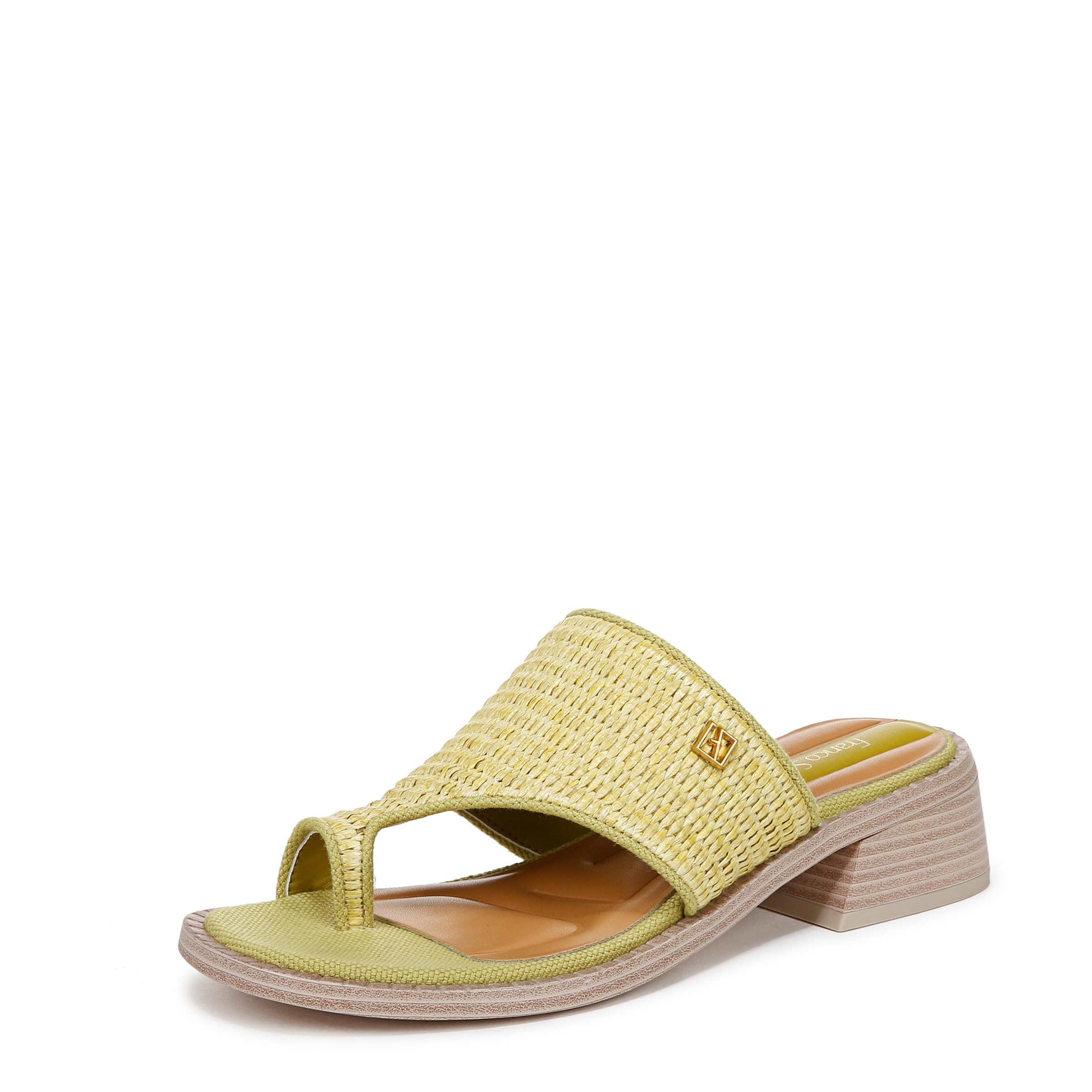 Franco Sarto Womens Sia Slide Sandal Seaweed Raffia 7.5 M