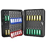 Key Cabinet Wall Mount, 48 Hooks & Tags, Storage