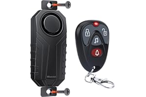 WSDCAM Screw-Mounted Trailer Anti-Theft Alarm - 113dB Loud Vibration Security Car Alarm with 7-Level Sensitivity, IP65 Waterproof, 130ft Remote Control for Truck Tool Box, Rooftop Cargo & Outdoor Gear