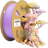 Gratkit Matte Tri-Color PLA Filament,Coextrusion PLA Filament 1.75mm, +/-0.03mm, 1KG/Roll, High Speed Matte PLA,Topaz
