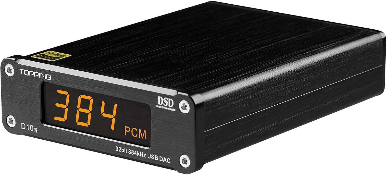 Topping D10s Mini USB DAC ES9038Q2M XMOS XU208 PCM384kHz DSD256 Native Audio Amplifier Decoder Black - Image 3