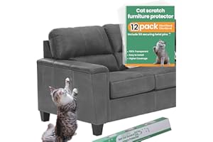 ZERNBER Cat Couch Protector（Thickened） 12Pack Anti Cat Scratch Furniture Protector,Vinyl Couch Protector for Cats,Fabric Sofa Couch Cat Scratch Protector,Cat Scratch Deterrent Tape