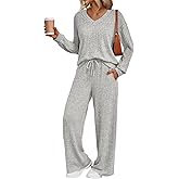 LILLUSORY Matching Lounge Set for Women, 2 Piece Cozy Outfit for Home, Travel, Fall & Winter