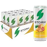 STORM Tropical, Fitness &amp; Wellness Energy Drink, 12 Fl Oz (Pack of 12)