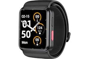 HISOLAN Smart Blood Pressure Monitor Watch with Inflatable Cuff- Accurate Health Tracking, Wrist BP Monitor, Blood Oxygen Monitoring and Heart Rate, Long Battery Life, Compatible with iOS and Android