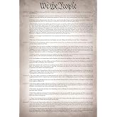 Constitution of The United States Poster US America History Readable Version For Classroom American Government Cool Wall Art Print Poster 16x24