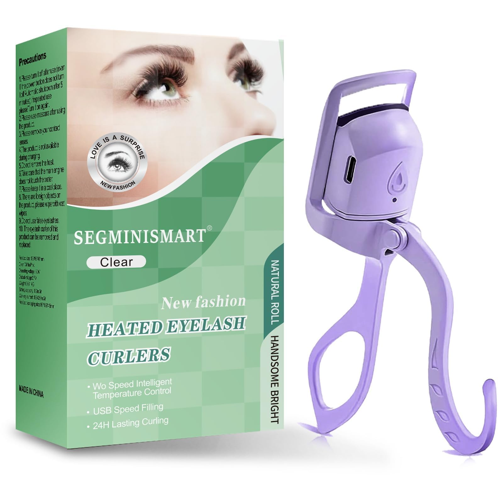 Photo 1 of *UNTESTED*
Heated Eyelash Curler, Fast 5s Heat up, 24 Hours Long Lasting, Rechargeable Electric Lash Curler, Temperature Control, Safe Anti-Burn Eye Lash Curler, Quick Natural Curling Lashes (Purple-1)