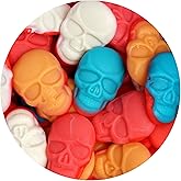 Gummy Skulls Halloween Candy, 1 Pound Bulk Bag, Trick-Or-Treat Party Bag Fillers, Halloween Gummies