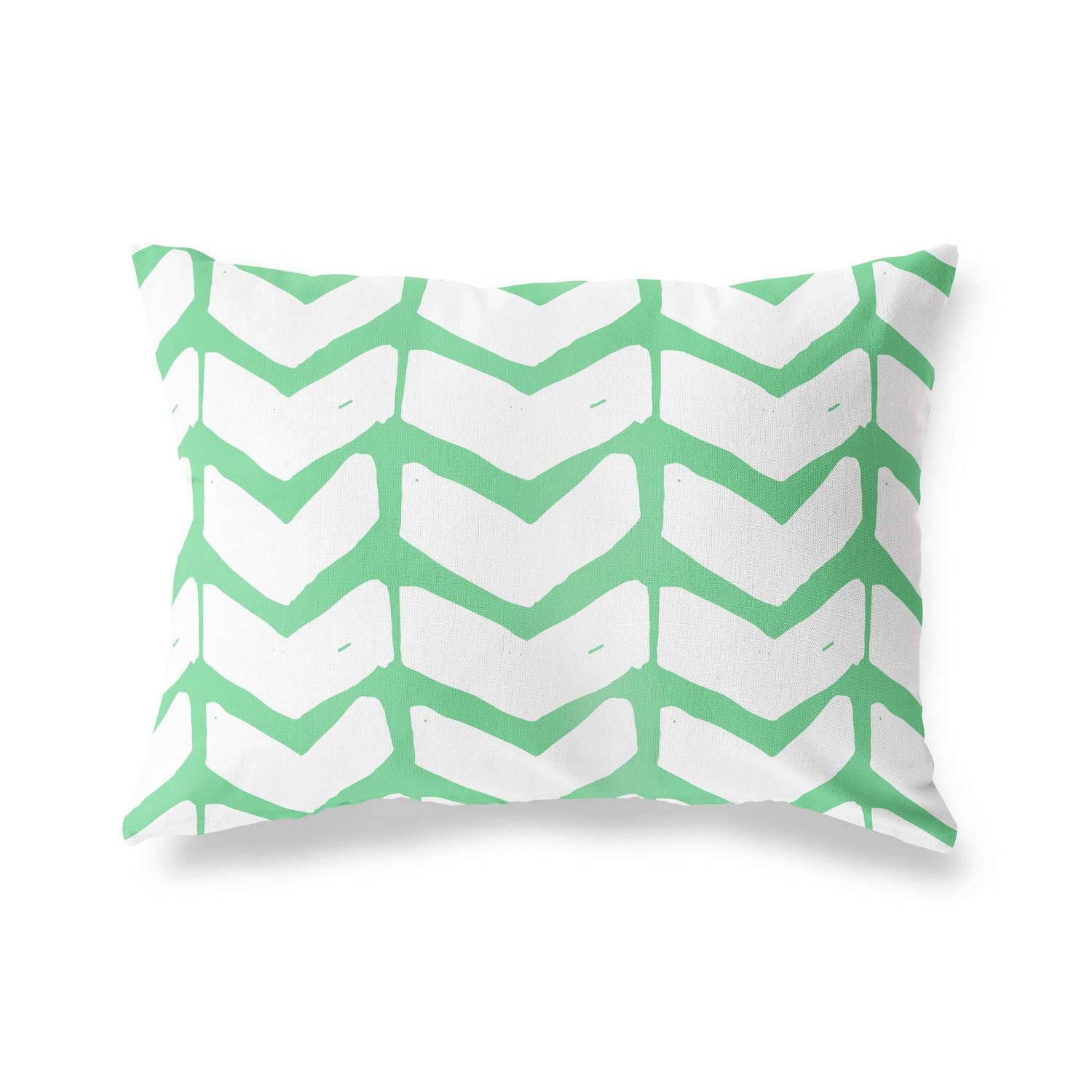 BonaMaison Decorative Cushion Cover, Petrol Green-White Throw Pillow Covers, Home Decorative Pillowcases for Livingroom, Sofa, Bedroom, Size: 45X60 Cm - Designed and Manufactured in Turkey