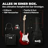 RockJam Electric Guitar Kit with Amp Bag Whammy Strap Spare Strings Lessons view 2