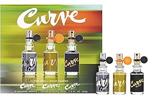 Curve Cologne 3-pc. Spray Coffret Gift Set for Men, Travel Size Fragrance, 0.5 fl oz