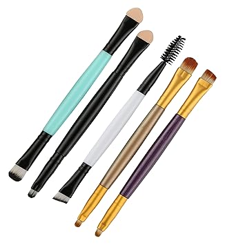 Beaute Secrets Makeup Brushes 5 Pieces Double Sided Makeup Brushes Set Professional Foundation Eyeshadow Travel Make Up Brushes Kits, 5 Pieces