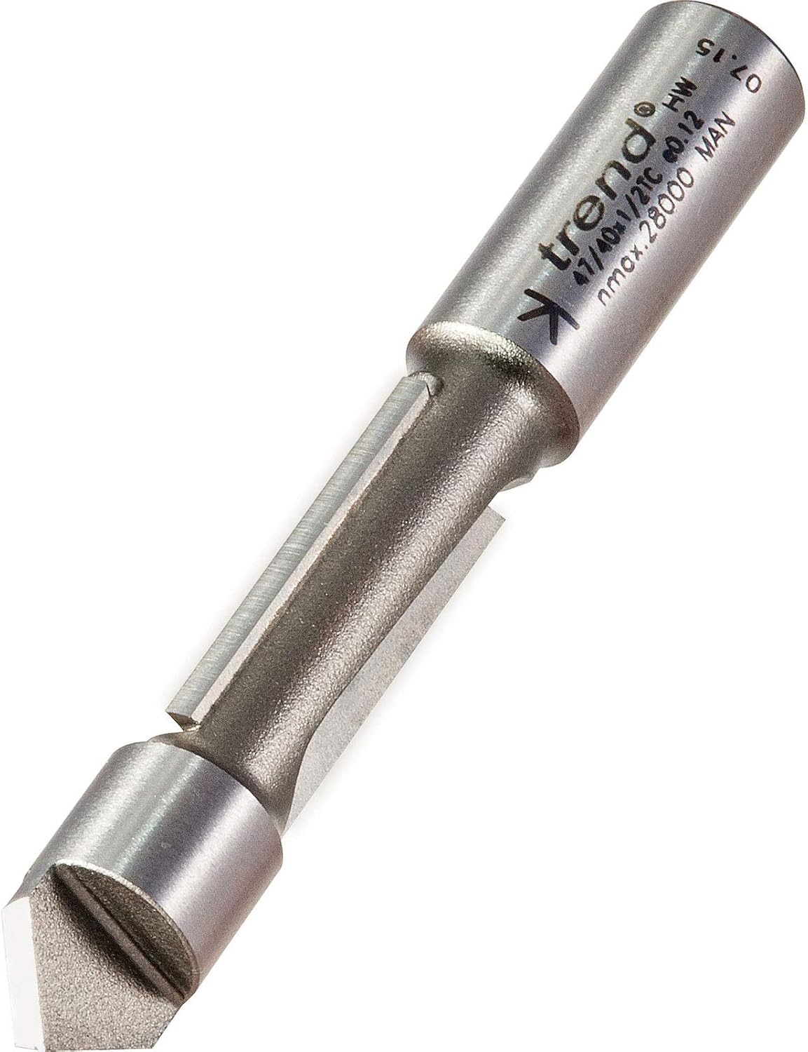 Trend Professional Pierce & Trim Two Flute Cutter, 1/2 Inch Shank, 12.7mm Cut Diameter, 30mm Cut Length