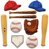 Buttons Galore Baseball Buttons for Crafts, 30 Pieces (3 Packs) | Baseball Sewing Buttons, Sports Buttons with Bat, Glove, Ball &amp; Cap Shapes, Novelty Sew On Buttons for Jerseys