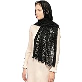 Wgior Rectangular Chapel Veil Scarf Catholic Church Veils Mantilla Wrap Shawl Mass Head Covering