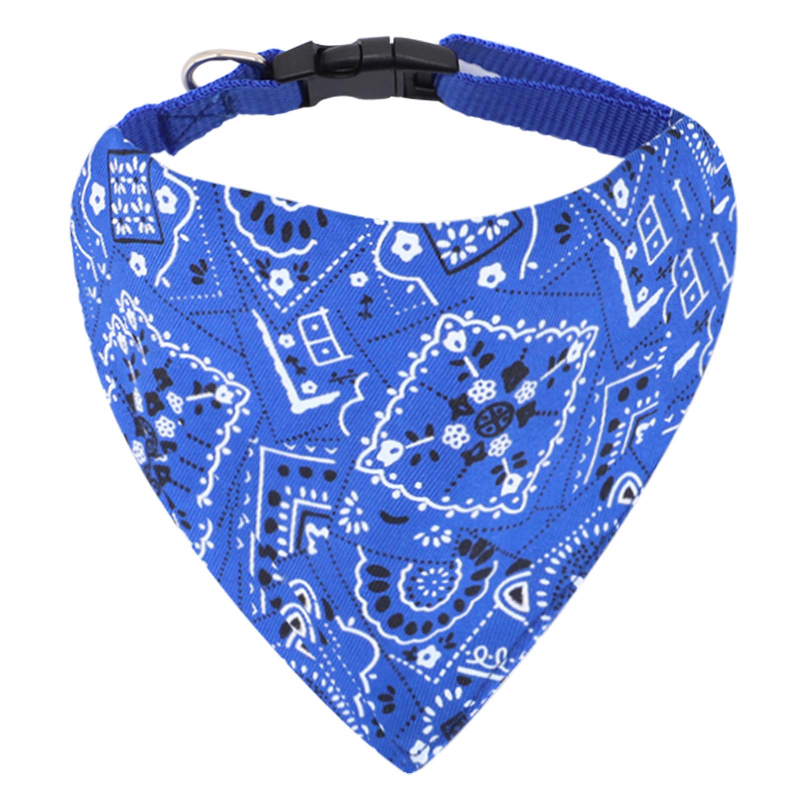 Dog Bandana, Head Scarves, Adjustable Pet Neckerchief for Puppies, Small Dog, Cat (Blue, L)