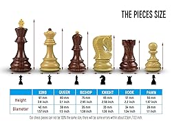Vonset Portable Tournament Chess Set, Foldable