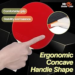 DOUBLE FISH Ping Pong Paddles Set of 4 with 6pcs