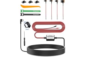 Range Tour Dash Cam Hardwire Kit, USB-C Port 4m Hard Wiring Kit for Car Cam Car Charger Power Cord 12V/24V to 5V 2.5A Charger