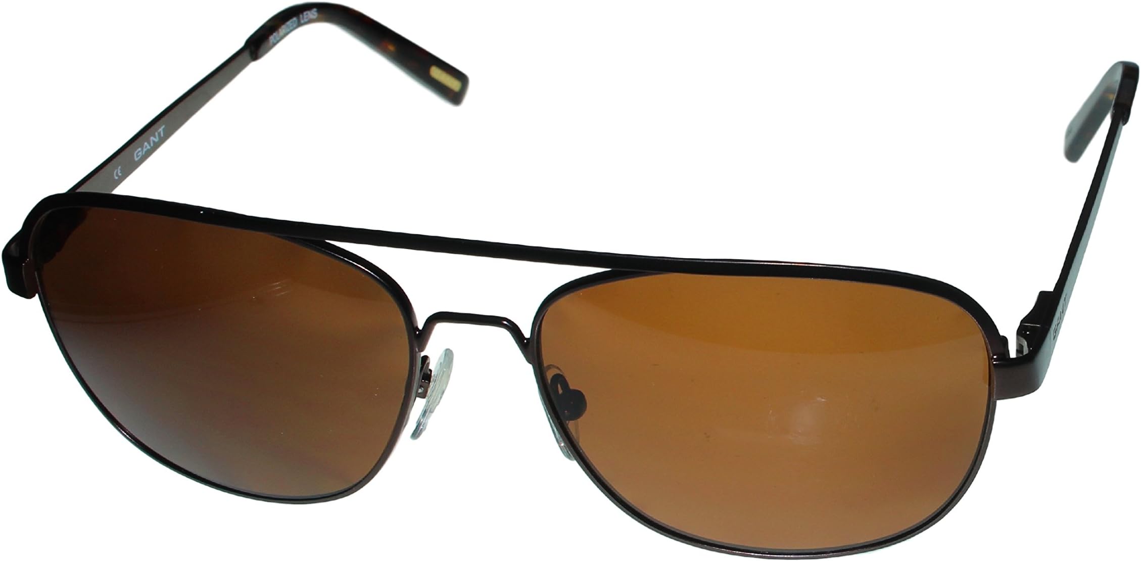 Gant Mens Brown Metal Aviator Polarized Sunglass Frank