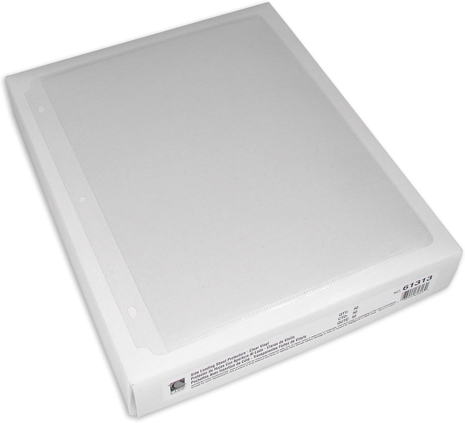 C-Line Side Loading Heavyweight Polypropylene Sheet Protector, Clear, 11 x 8-1/2 Inches, Box of 50 (62313) : Office Products