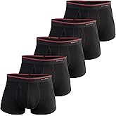 Norcotton Men's Boxer Briefs, Soft and Breathable Cotton Underwear with ComfortFlex Waistband, 5-Pack