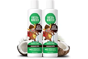 Fresh Monster Toxin-free Hypoallergenic 2-in-1 Kids Shampoo & Conditioner, Coconut, 2 Count