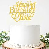 EKAM Personalised Custom Cake Topper Name Age Elegant Party Decoration view 7