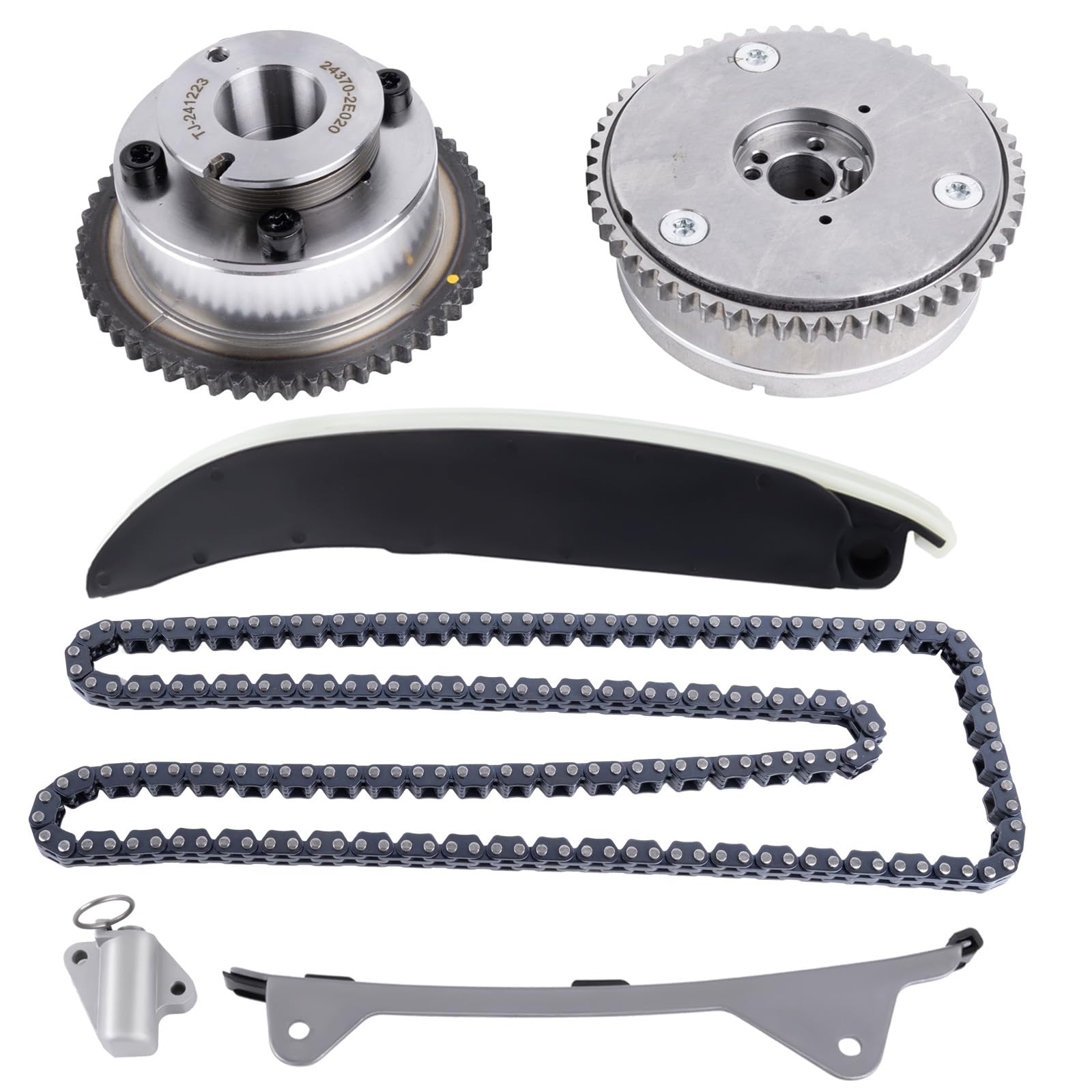 Photo 1 of NEXAGEBIUS Engine Exhaust & Intake Timing Chain Kit, CVVT Camshaft Gear Camshaft Sprocket Compatible with 2017-2022 Hyundai Elantra Kona Veloster Kia Forte 5 2.0L Replace 24350-2E700 24321-2E010