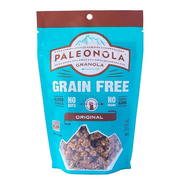 PALEONOLA – GRAIN FREE GRANOLA ORIGINAL FLAVOR – NON-GMO, GRAIN, SOY, GLUTEN, DAIRY FREE – LOW CARB PROTEIN SNACK FOR A HEALTHY BREAKFAST