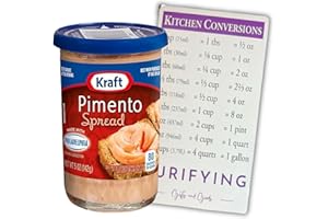 Pimento Cheese Spread Bundle by Snack Mode. Includes One Jar of Kraft Pimento Cheese Spread 5 Oz Jar, and a Free Purifying Gifts and Goods Conversion Kitchen Magnet. A Must-Have Sandwich Spread, Bread Spread, or Salad Spread.