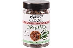 Blessfull Healing Organic Star Anise 50 Gram Airtight Container (Packing May Vary)