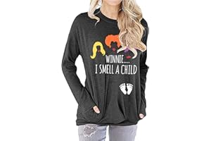 HEYO Halloween Pregnancy Shirt Maternity Halloween Raglan Long Sleeve Tee Funny Cute Smell A Child Pregnant Leopard Print Tops