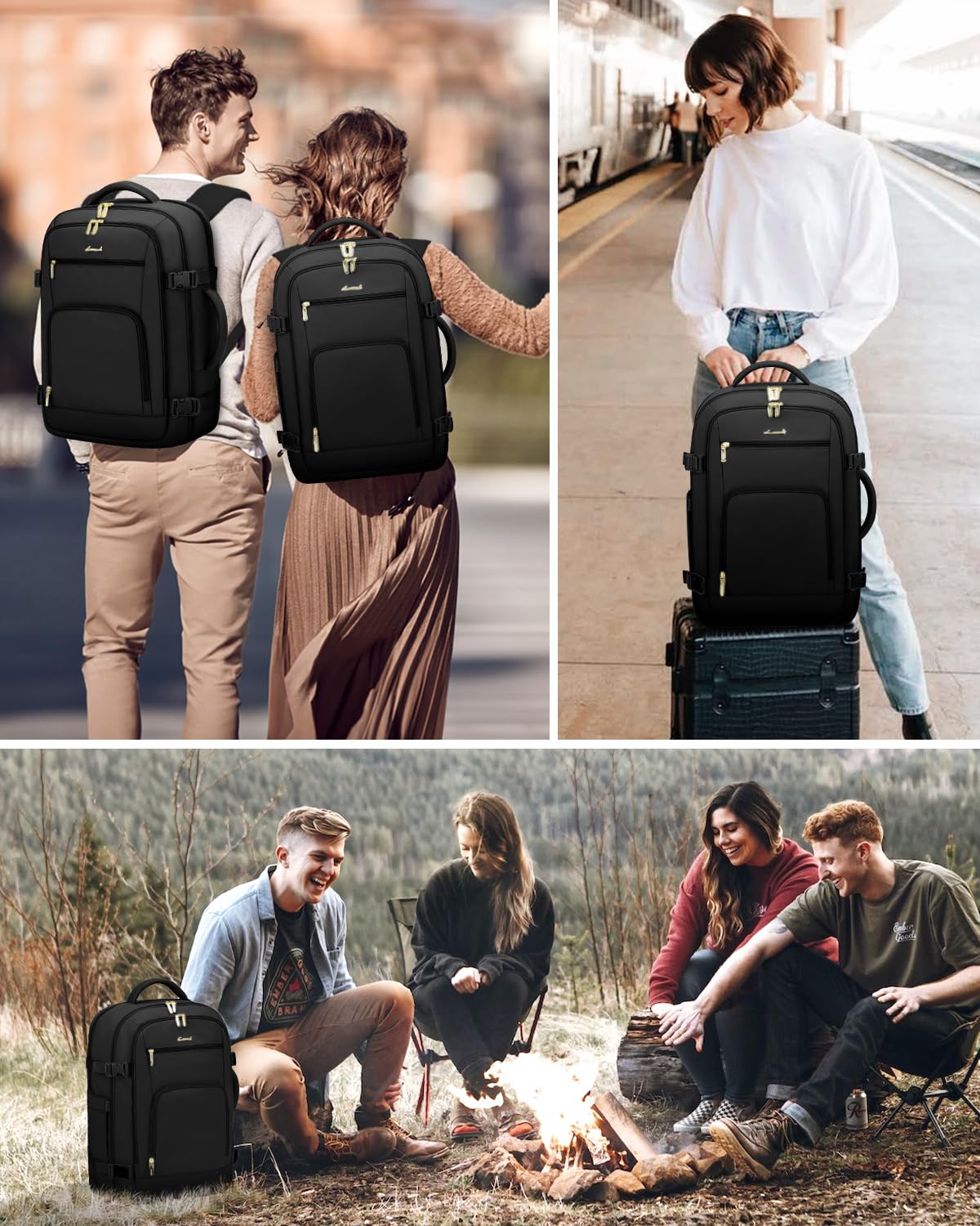 LOVEVOOK Carry On Backpack, 50L Large Travel Backpack For Airplanes