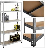 Trendi Metal Shelving Unit 5 Tier Heavy Duty Garage Home Office Storage view 4