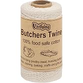 Vivifying Butchers Twine, 328 Feet 3Ply Food Safe Bakers Twine, Beige | Cotton Cooking String for Tying Meat, Making Sausage,