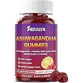 Sieralyn Ashwagandha Gummies 2000mg, Ashwagandha Supplements for Women Men with L-Theanine, GABA, Magnesium, Vitamins – Stress Relief, Immune & Mood Support, Sugar-Free, Vegan, Non-GMO, 60 Count