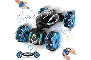 Fosgoit RC Cars, Gesture Sensing Stunt Car Toys for Boys Girls 6-12 Year Old, 2.4Ghz 4WD Hand Remote Control Toy 360° Rotate Transform Off-Road Drift with Lights Music, Birthday Xmas Gifts for Kids