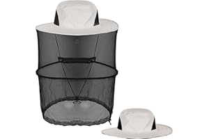 Drasry Mosquito Head Net Hat Fishing Hat Sun Hat Hunting Fisherman Hat with Mesh Hiking Gardening Hat