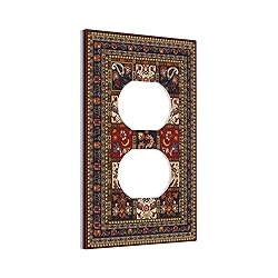 Vintage Boho Tribal Rustic Blue Red Paisley Single